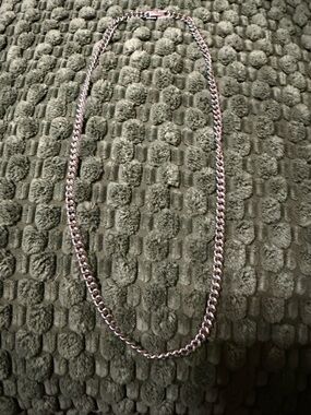 KRKC&CO-Men's Silver Curb Chain Necklace - Classic Stainless Look